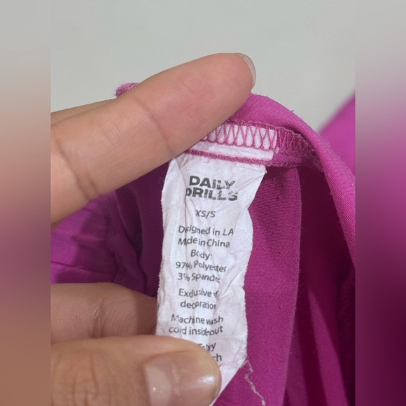 Daily Drills Fuchsia Satin Pants - Picture 5 of 11